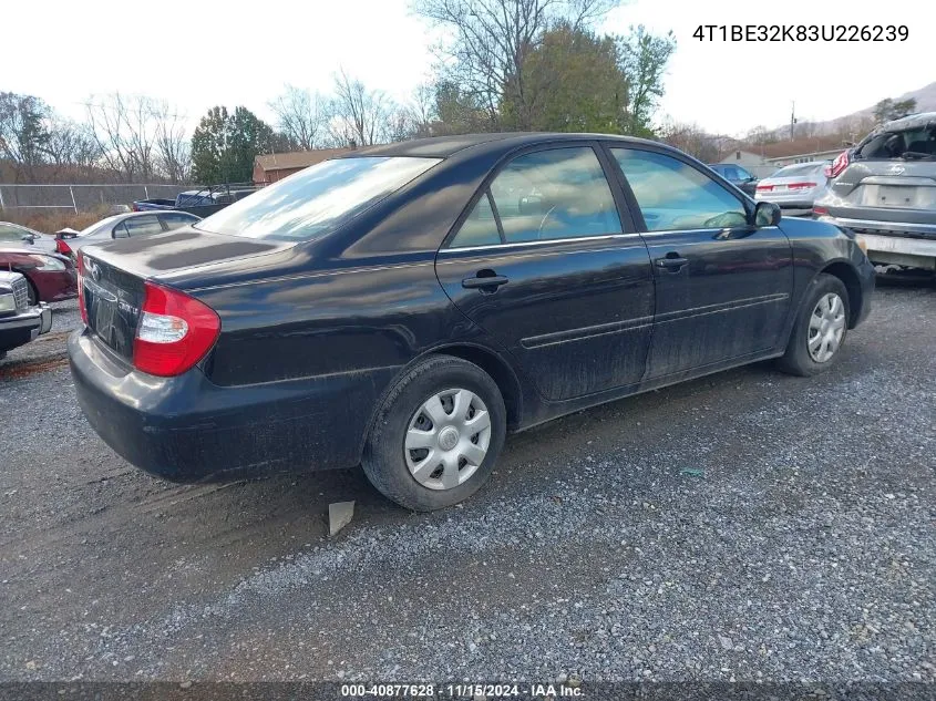 2003 Toyota Camry Le VIN: 4T1BE32K83U226239 Lot: 40877628