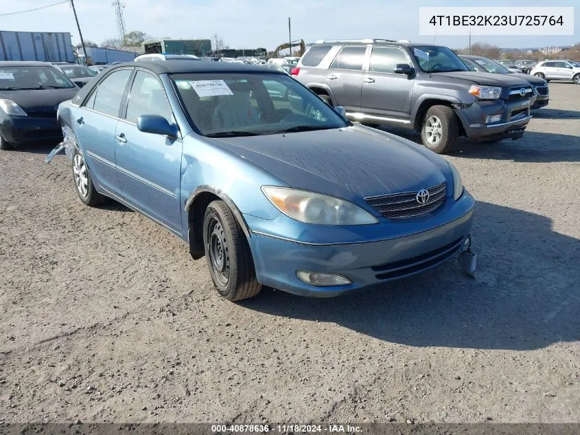 2003 Toyota Camry Xle VIN: 4T1BE32K23U725764 Lot: 40878636