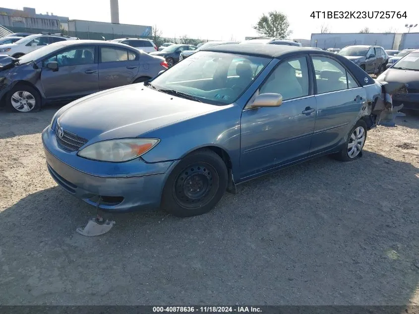 2003 Toyota Camry Xle VIN: 4T1BE32K23U725764 Lot: 40878636