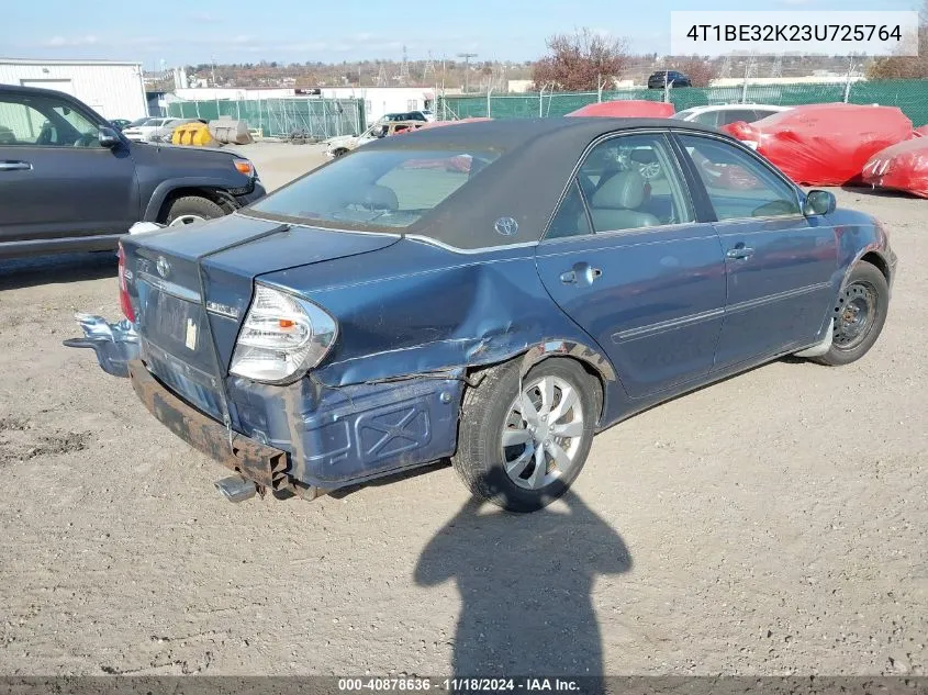 2003 Toyota Camry Xle VIN: 4T1BE32K23U725764 Lot: 40878636