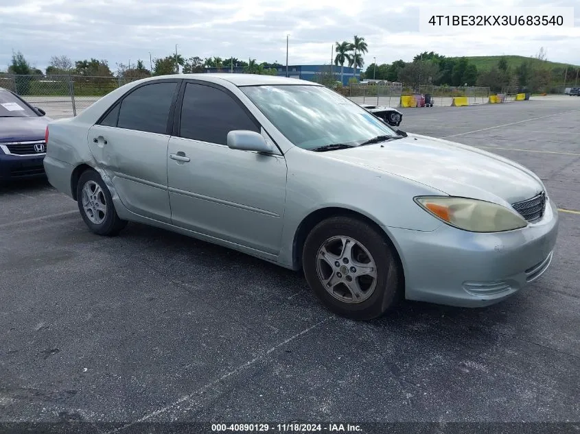 2003 Toyota Camry Le VIN: 4T1BE32KX3U683540 Lot: 40890129