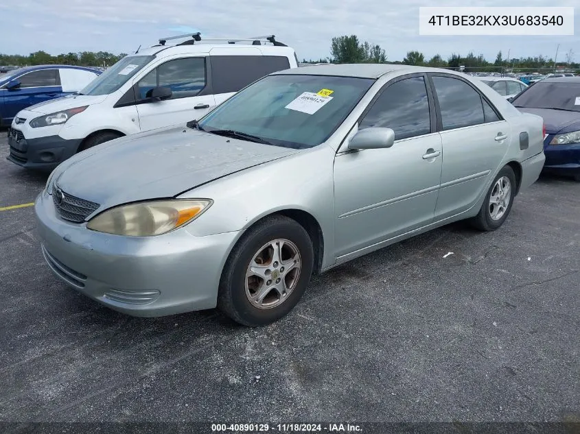 2003 Toyota Camry Le VIN: 4T1BE32KX3U683540 Lot: 40890129