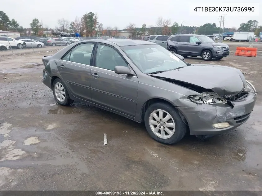 2003 Toyota Camry Xle VIN: 4T1BE30K73U736990 Lot: 40899193