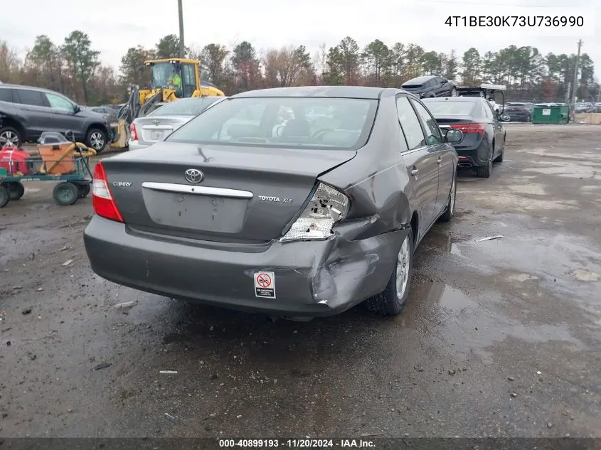 2003 Toyota Camry Xle VIN: 4T1BE30K73U736990 Lot: 40899193