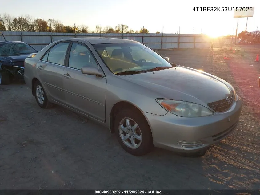 2003 Toyota Camry Le VIN: 4T1BE32K53U157025 Lot: 40933252