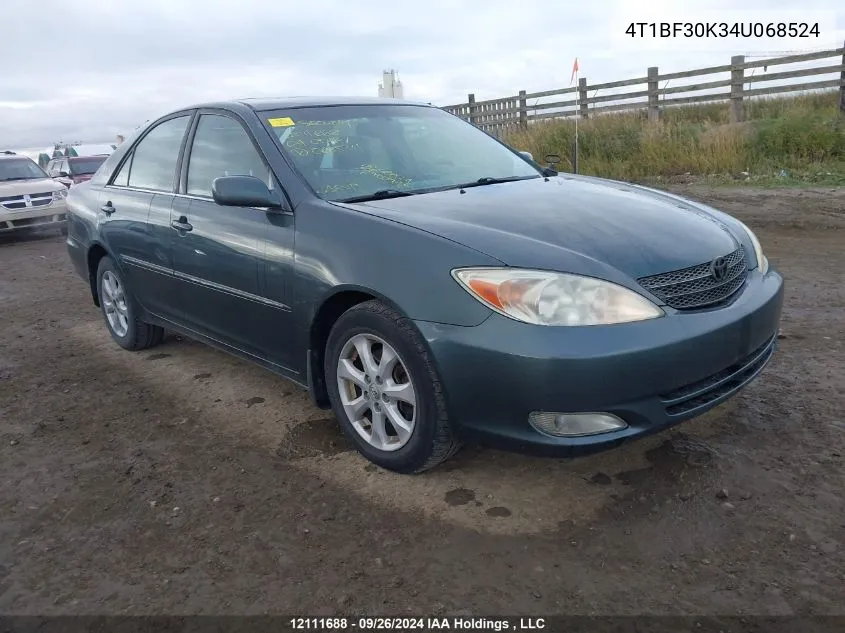 2004 Toyota Camry Le/Xle/Se VIN: 4T1BF30K34U068524 Lot: 12111688