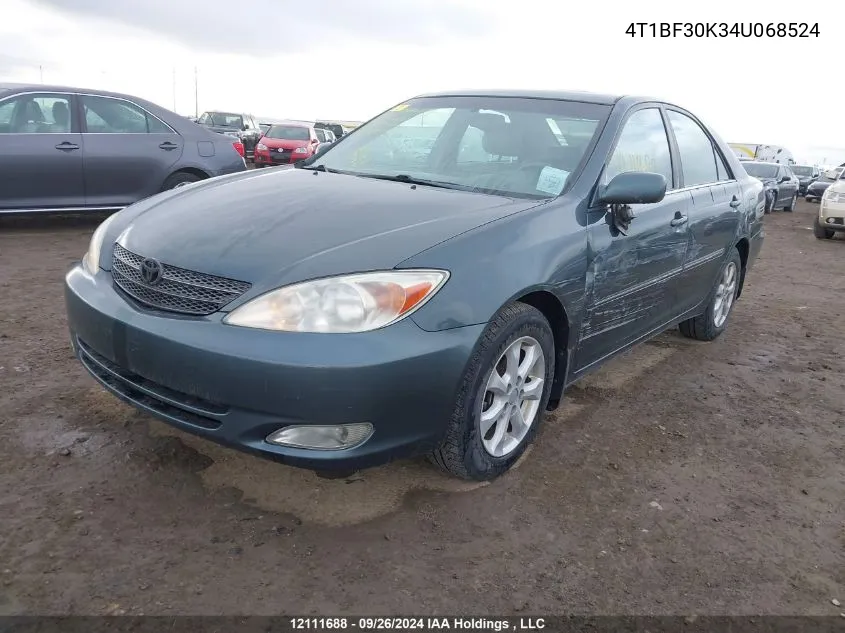 2004 Toyota Camry Le/Xle/Se VIN: 4T1BF30K34U068524 Lot: 12111688