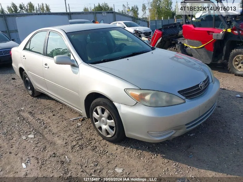 2004 Toyota Camry Le/Xle/Se VIN: 4T1BE32K14U916013 Lot: 12115487