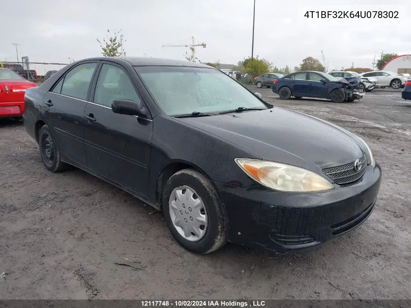 2004 Toyota Camry Le V6/Xle V6 VIN: 4T1BF32K64U078302 Lot: 12117748