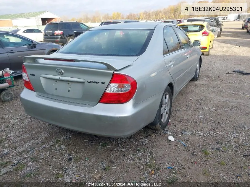 2004 Toyota Camry Le/Se/Xle VIN: 4T1BE32K04U295301 Lot: 12143822