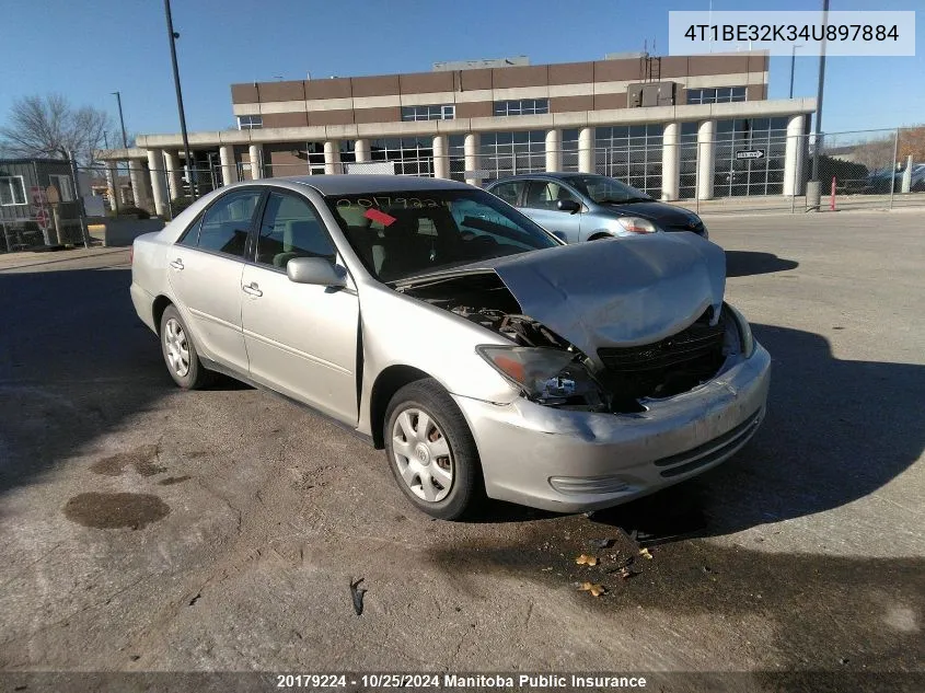 2004 Toyota Camry Le VIN: 4T1BE32K34U897884 Lot: 20179224