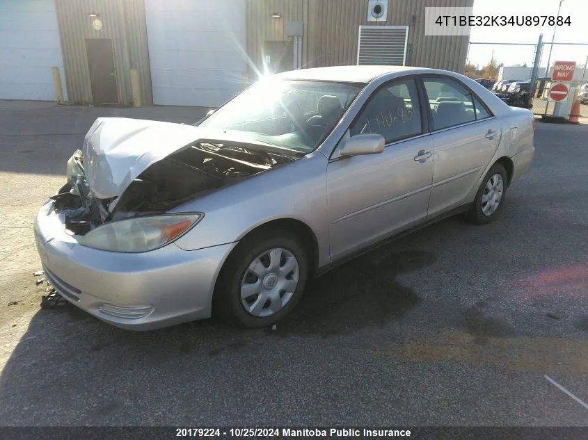 2004 Toyota Camry Le VIN: 4T1BE32K34U897884 Lot: 20179224