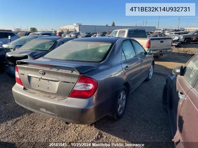 2004 Toyota Camry Le VIN: 4T1BE32K14U932731 Lot: 20181845