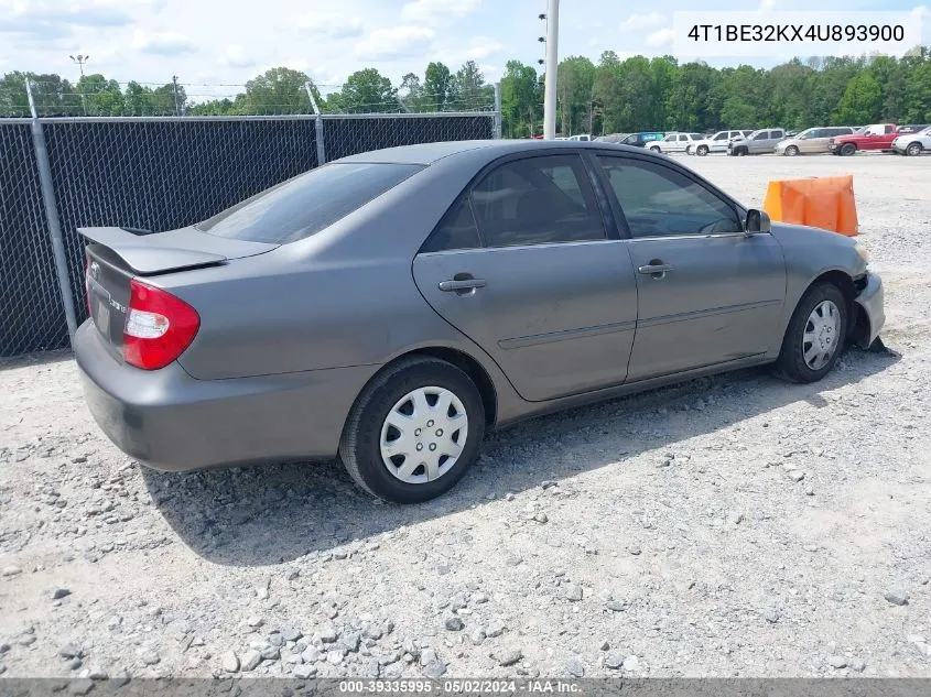 2004 Toyota Camry Le VIN: 4T1BE32KX4U893900 Lot: 39335995