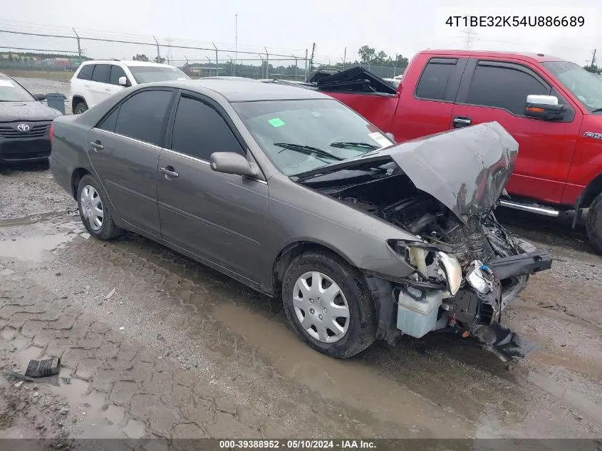 2004 Toyota Camry Le VIN: 4T1BE32K54U886689 Lot: 39388952