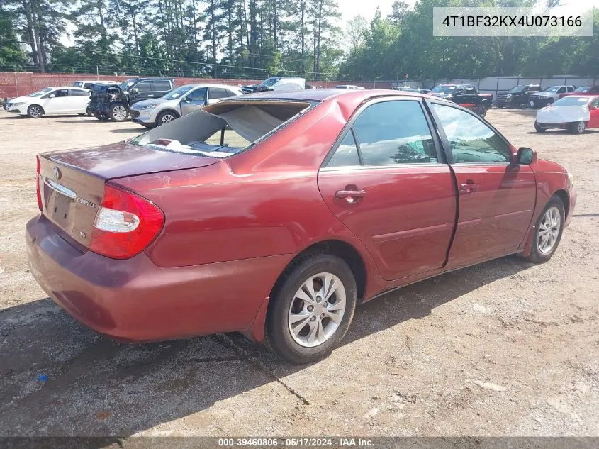 2004 Toyota Camry Le V6 VIN: 4T1BF32KX4U073166 Lot: 39460806