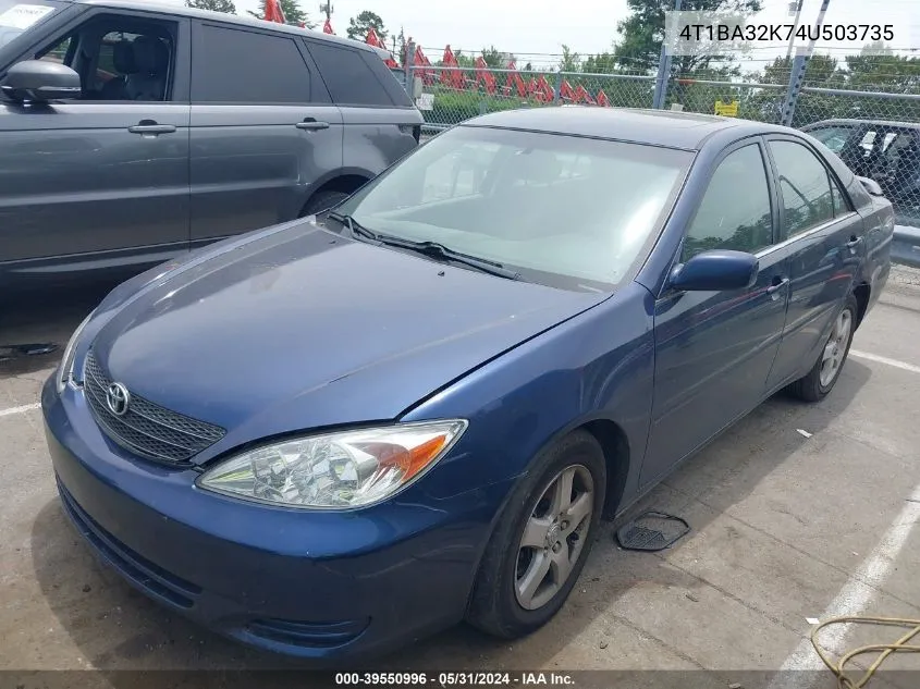 2004 Toyota Camry Se V6 VIN: 4T1BA32K74U503735 Lot: 39550996