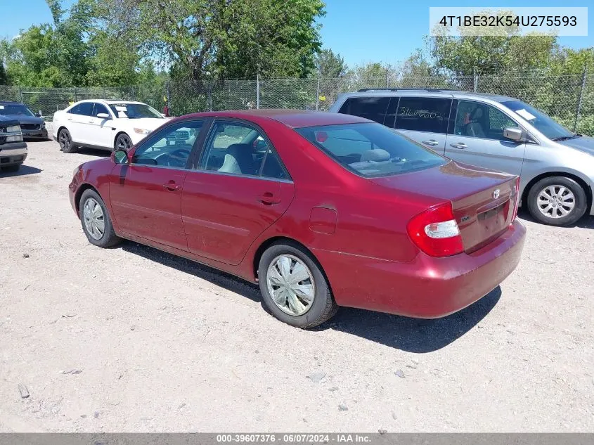 4T1BE32K54U275593 2004 Toyota Camry Se