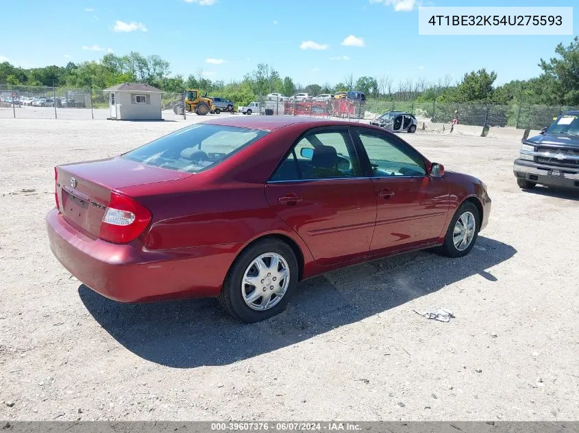 4T1BE32K54U275593 2004 Toyota Camry Se