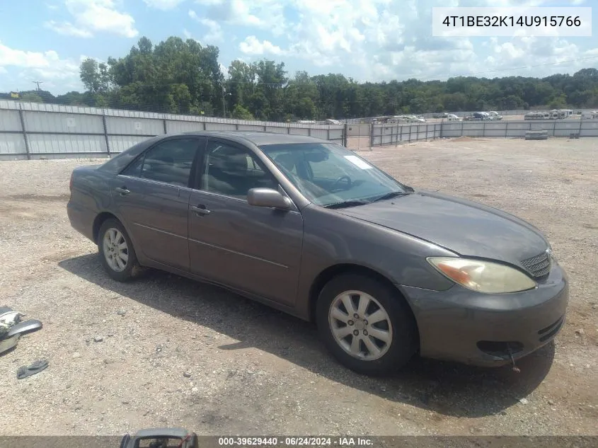 2004 Toyota Camry Xle VIN: 4T1BE32K14U915766 Lot: 39629440