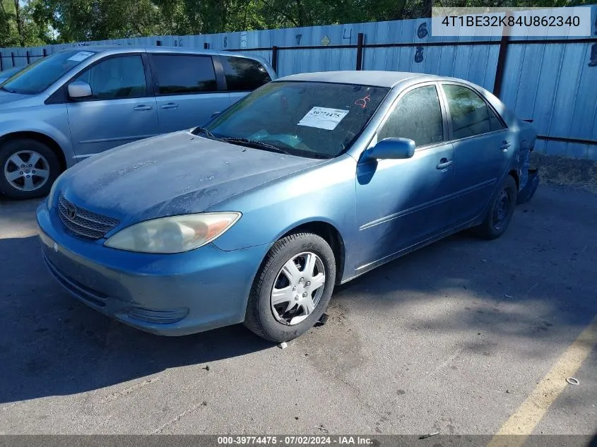 4T1BE32K84U862340 2004 Toyota Camry Le