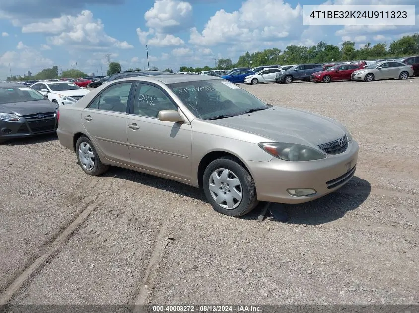 2004 Toyota Camry Se VIN: 4T1BE32K24U911323 Lot: 40003272