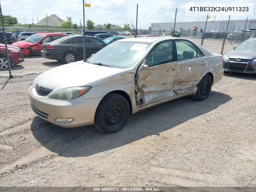 2004 Toyota Camry Se VIN: 4T1BE32K24U911323 Lot: 40003272