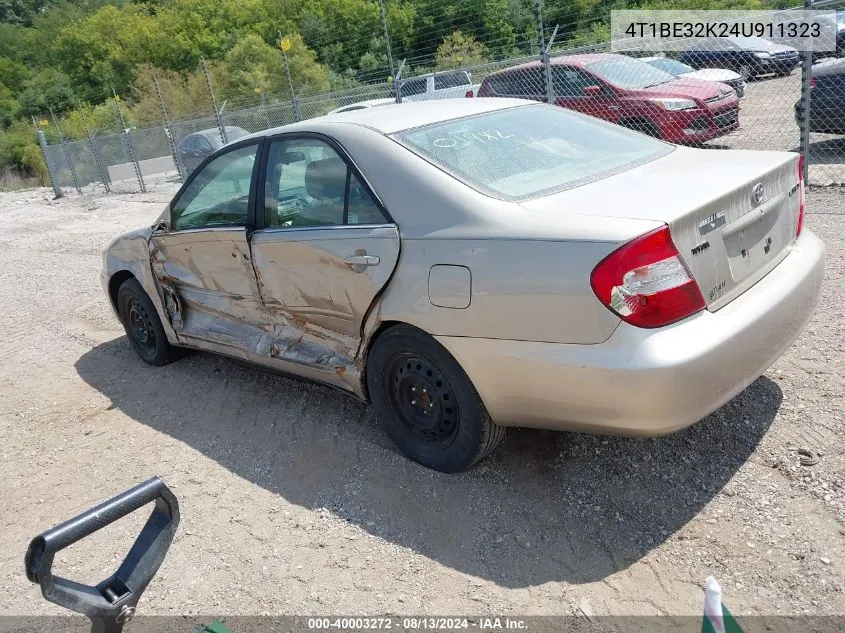 2004 Toyota Camry Se VIN: 4T1BE32K24U911323 Lot: 40003272