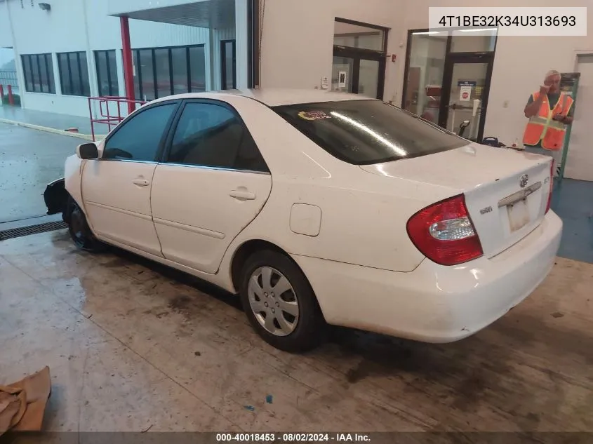 2004 Toyota Camry Le VIN: 4T1BE32K34U313693 Lot: 40018453