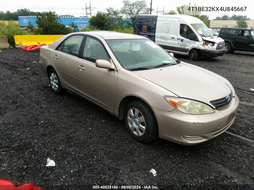 2004 Toyota Camry Le VIN: 4T1BE32KX4U845667 Lot: 40025166