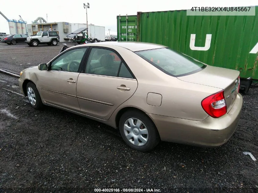 2004 Toyota Camry Le VIN: 4T1BE32KX4U845667 Lot: 40025166