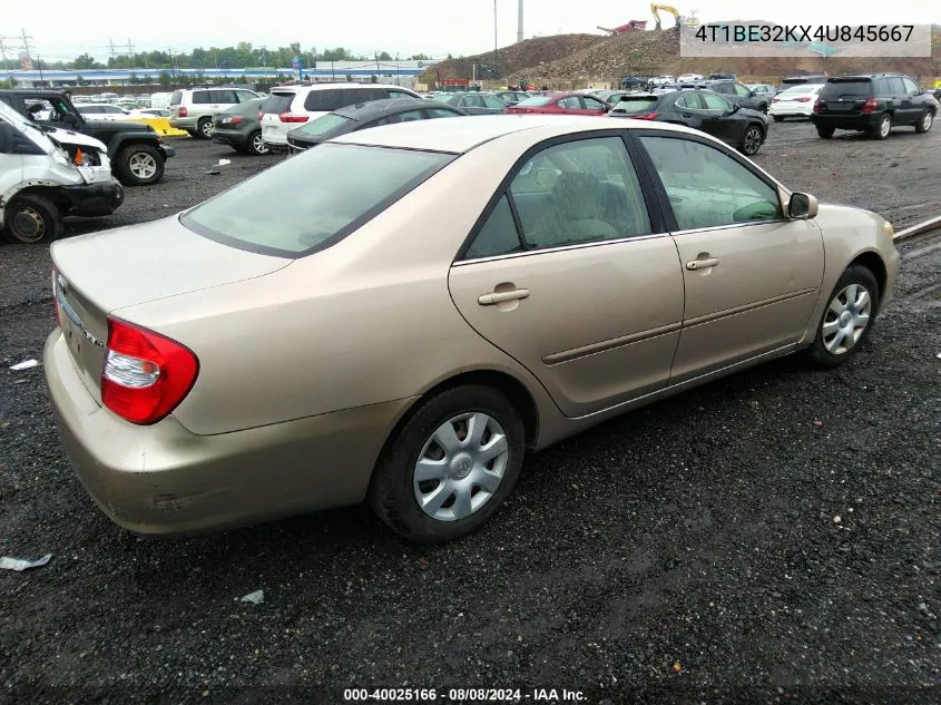 2004 Toyota Camry Le VIN: 4T1BE32KX4U845667 Lot: 40025166