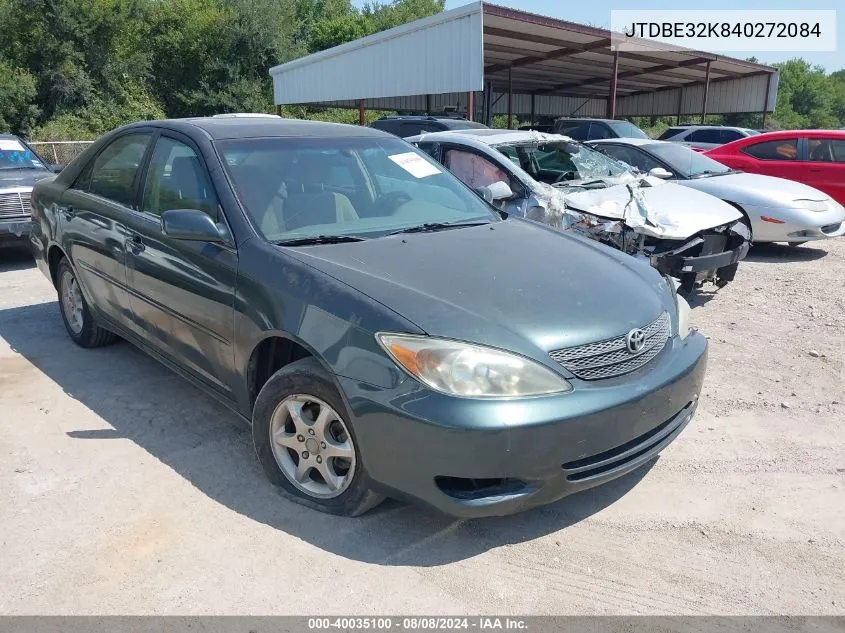 2004 Toyota Camry Le VIN: JTDBE32K840272084 Lot: 40035100