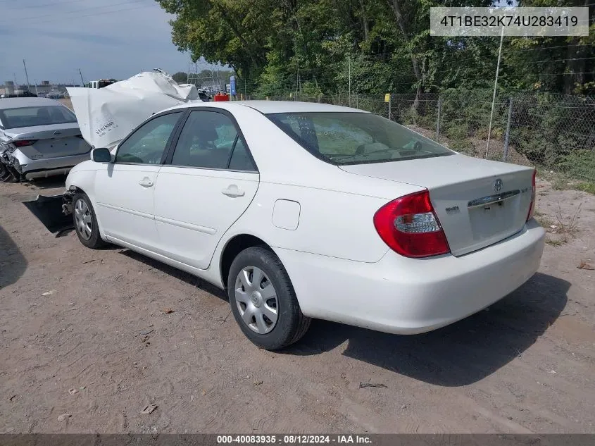 2004 Toyota Camry Le/Xle/Se VIN: 4T1BE32K74U283419 Lot: 40083935