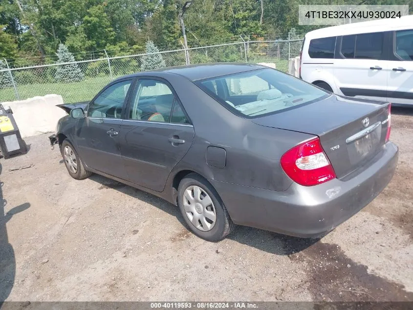 2004 Toyota Camry Le VIN: 4T1BE32KX4U930024 Lot: 40119593