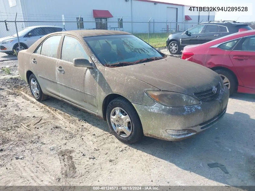 2004 Toyota Camry Le VIN: 4T1BE32K94U289528 Lot: 40124573