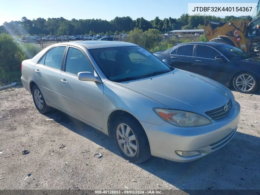 2004 Toyota Camry Xle V6 VIN: JTDBF32K440154367 Lot: 40128093