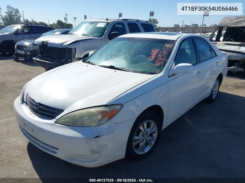 2004 Toyota Camry Le V6 VIN: 4T1BF30K54U066466 Lot: 40137035