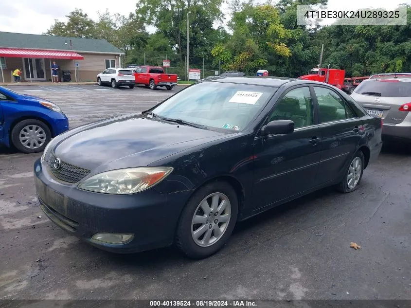 2004 Toyota Camry Xle VIN: 4T1BE30K24U289325 Lot: 40139524