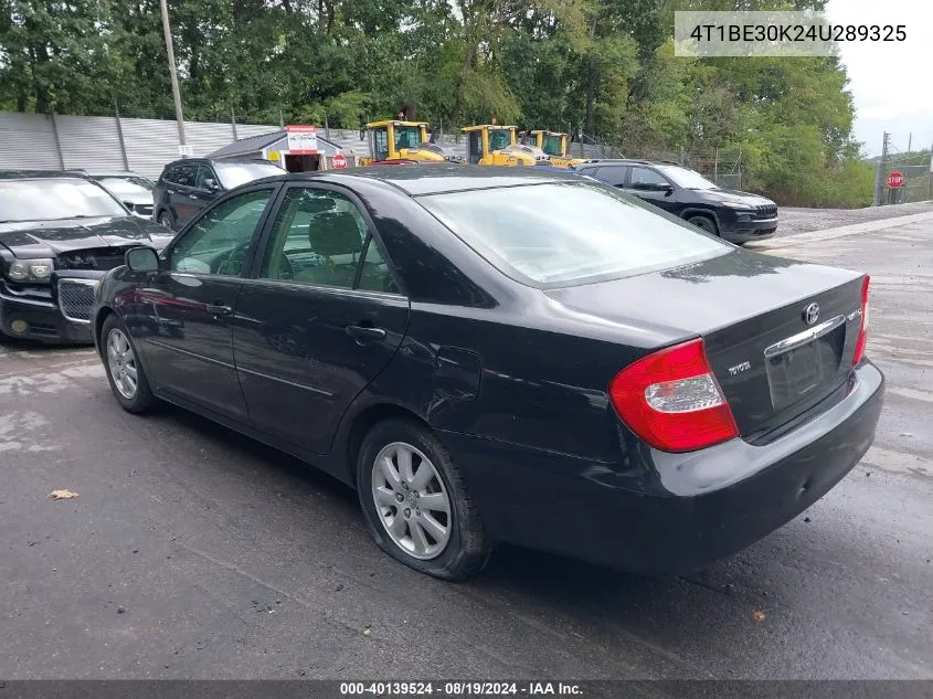 2004 Toyota Camry Xle VIN: 4T1BE30K24U289325 Lot: 40139524