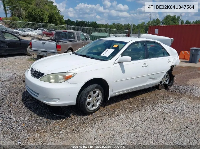 2004 Toyota Camry Le VIN: 4T1BE32K84U347564 Lot: 40167649