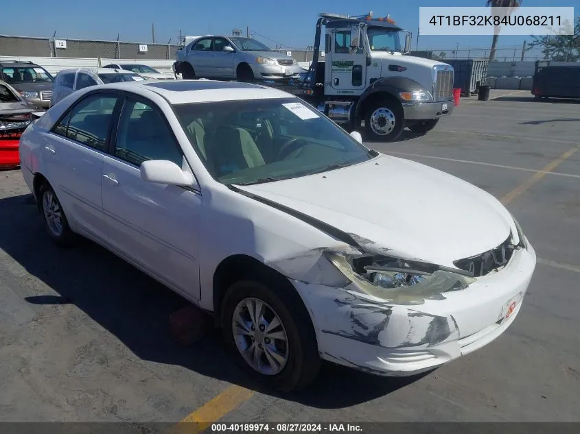 2004 Toyota Camry Le V6 VIN: 4T1BF32K84U068211 Lot: 40189974