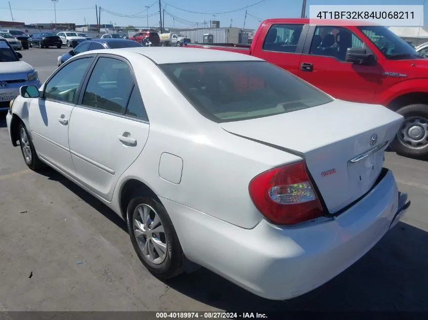 2004 Toyota Camry Le V6 VIN: 4T1BF32K84U068211 Lot: 40189974