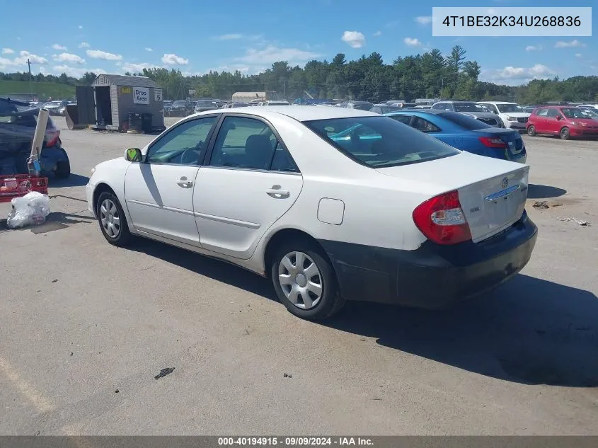 4T1BE32K34U268836 2004 Toyota Camry Le