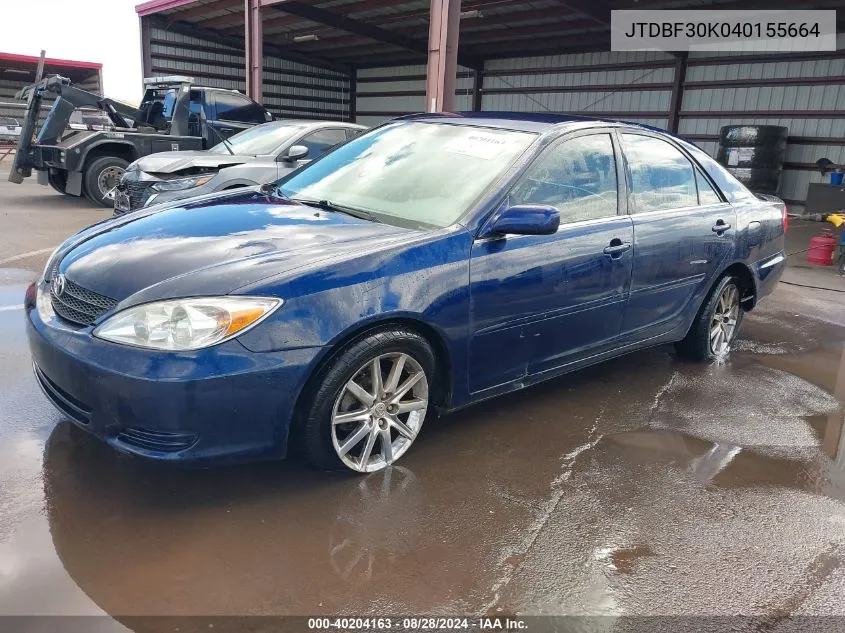 2004 Toyota Camry Le V6/Xle V6 VIN: JTDBF30K040155664 Lot: 40204163