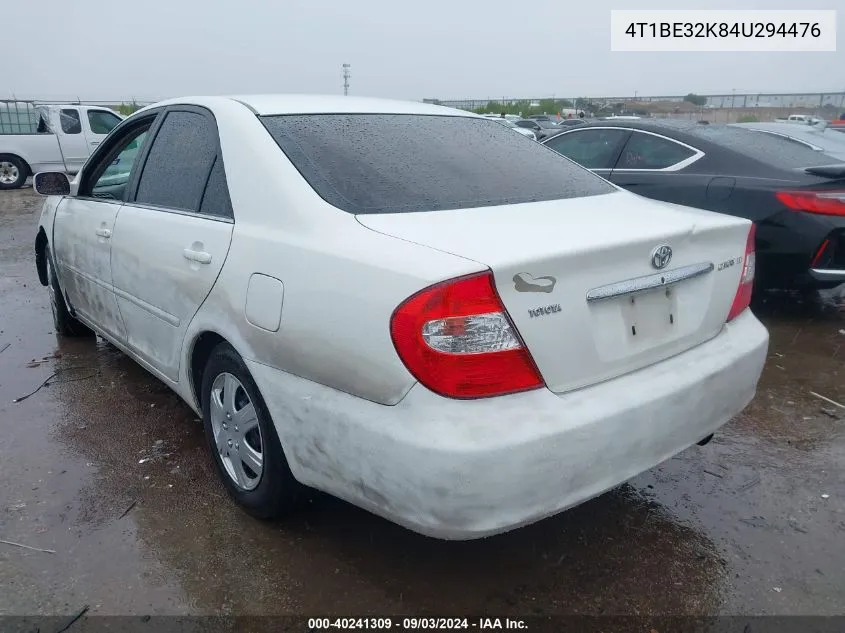 2004 Toyota Camry Le VIN: 4T1BE32K84U294476 Lot: 40241309