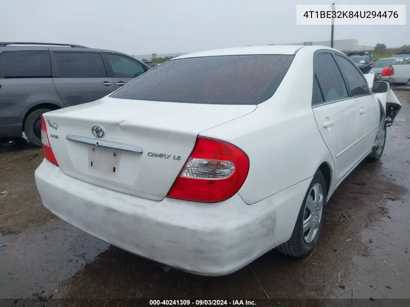 2004 Toyota Camry Le VIN: 4T1BE32K84U294476 Lot: 40241309