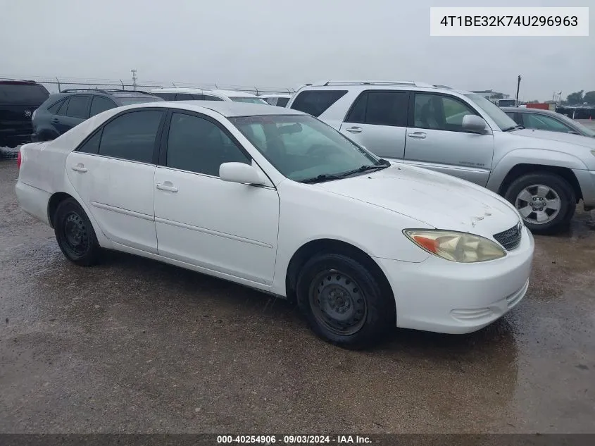 2004 Toyota Camry Le VIN: 4T1BE32K74U296963 Lot: 40254906