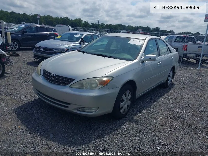 2004 Toyota Camry Le VIN: 4T1BE32K94U896691 Lot: 40271944