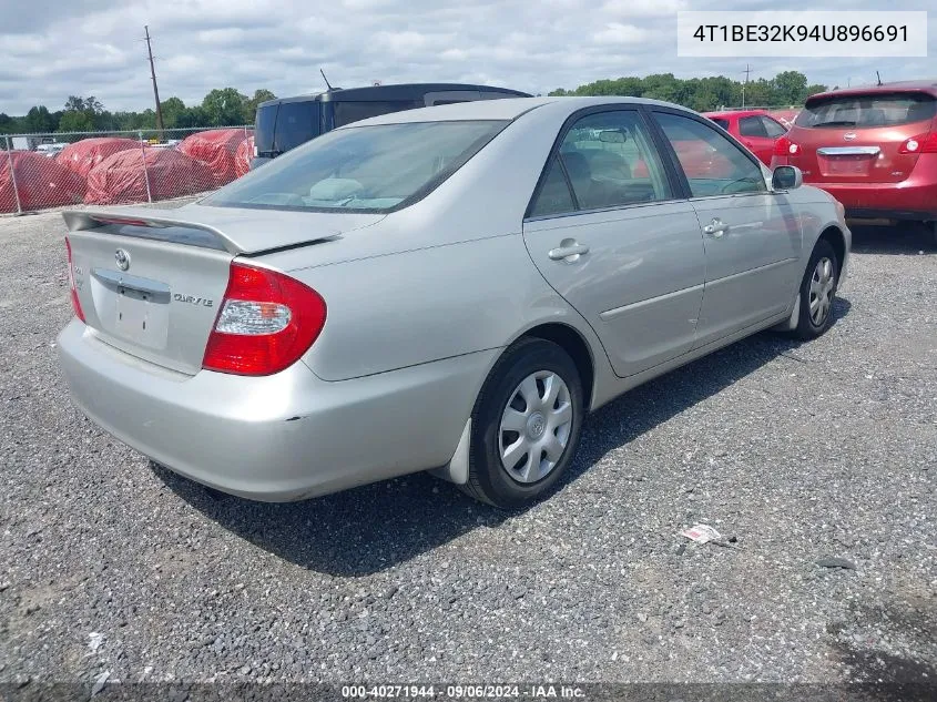 2004 Toyota Camry Le VIN: 4T1BE32K94U896691 Lot: 40271944